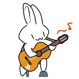 Easy Rabbit play the guitar