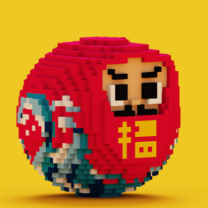 Kawaii Daruma Voxel #1