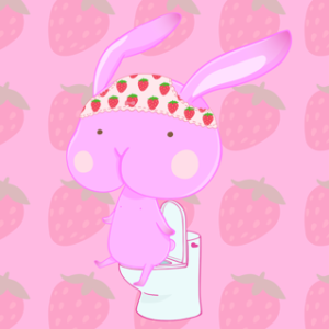 Peach Bum Bunny #002
