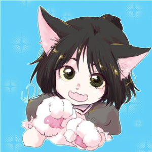 kawaii-cat-girl-Tuxedo cat-