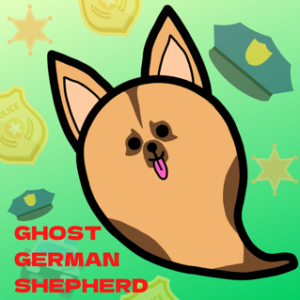 Cute Ghost Doggy #014 german shepherd – Ghost Doggy Collection