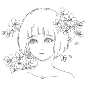 #01 SAKURA x GIRL – Flower and people