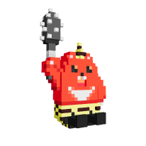 赤オニくまゴロー(red demon Kumagoro) – voxel kumagoro