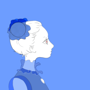 Headdress #002  – Shinyon cover : Blue – シニヨンカバー（青） – Ribbon’s Headdress