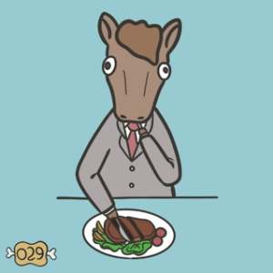 Horse eating meat – ONIKU’s Meat Club