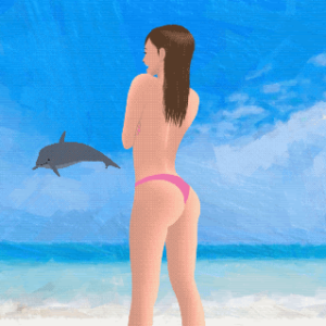 Naughty dolphin – Silhouette Icon