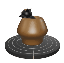 Ceramics (with cats)（陶芸と猫） – MetaJunkObject_Front