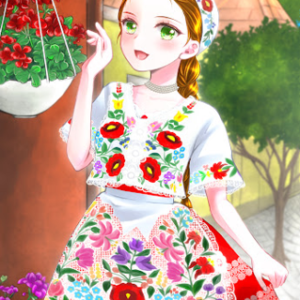 Folk costume & Floral emblem #05